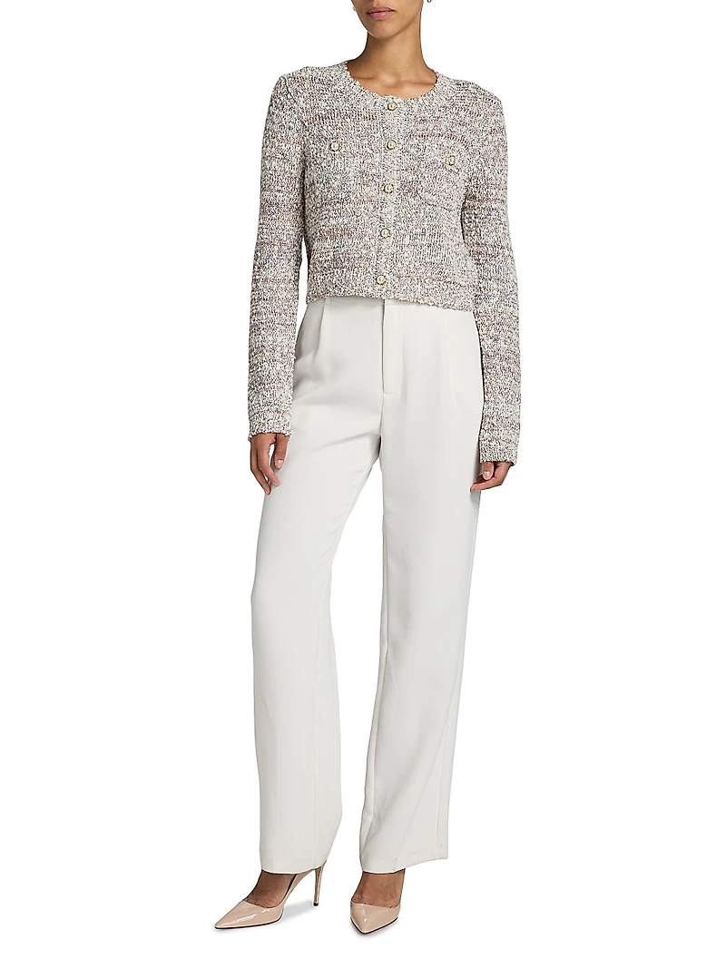 Kori Cotton-Blend Bouclé Cardigan