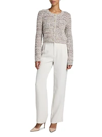 Kori Cotton-Blend Bouclé Cardigan
