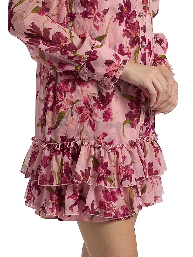 Lupetto Trailing Hibiscus Minidress