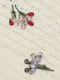 Rasa Embellished Cable-Knit Cardigan