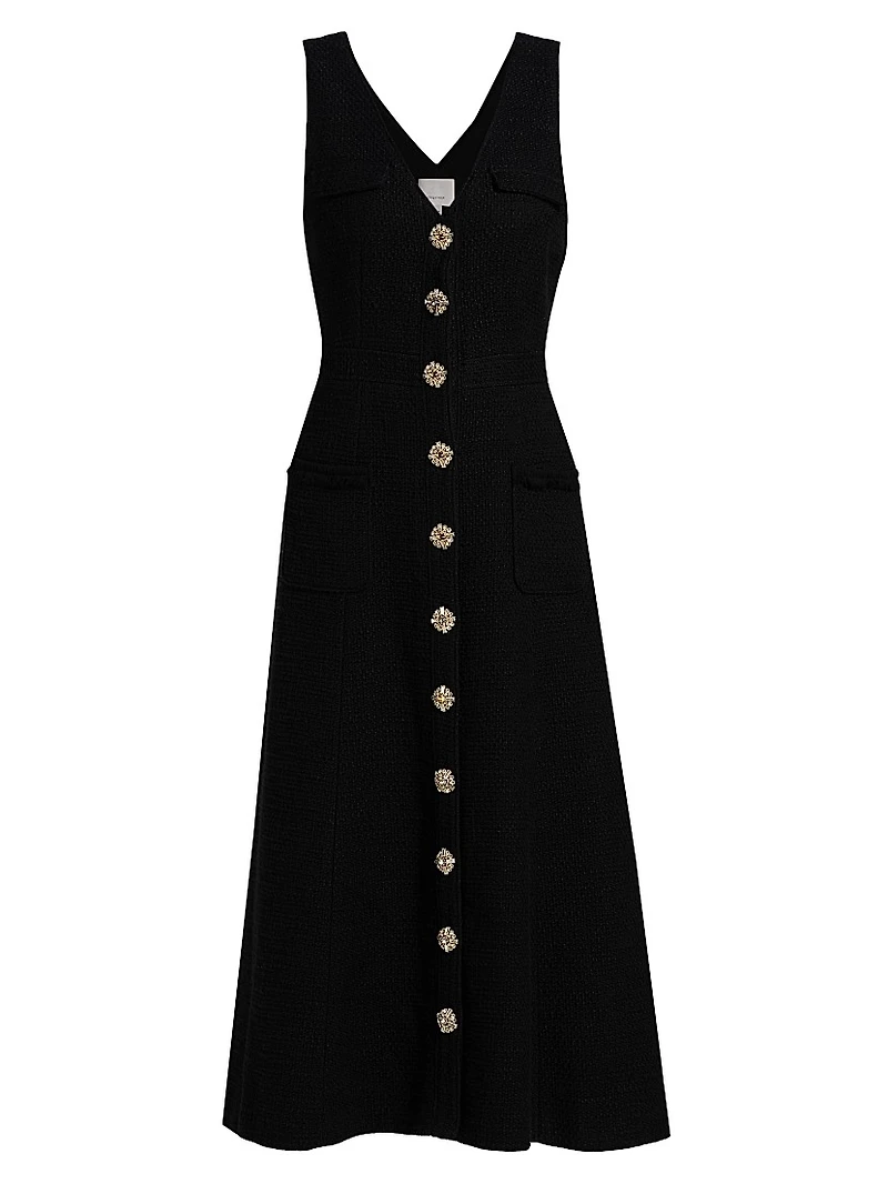 Linda Cotton Sleeveless Midi-Dress