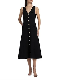 Linda Cotton Sleeveless Midi-Dress