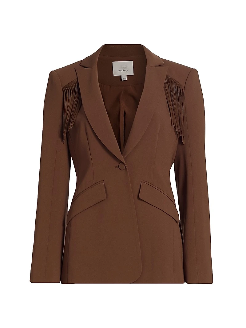 Cheyenne Suede Fringe Blazer