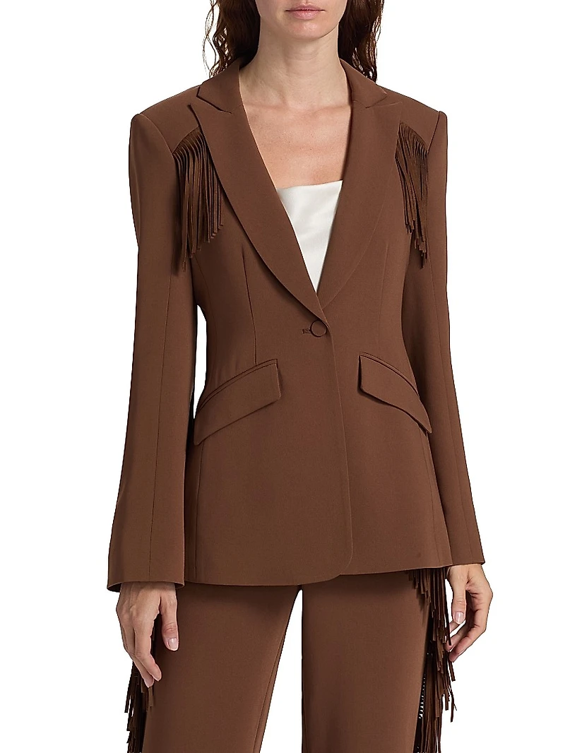 Cheyenne Suede Fringe Blazer