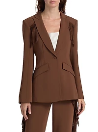 Cheyenne Suede Fringe Blazer