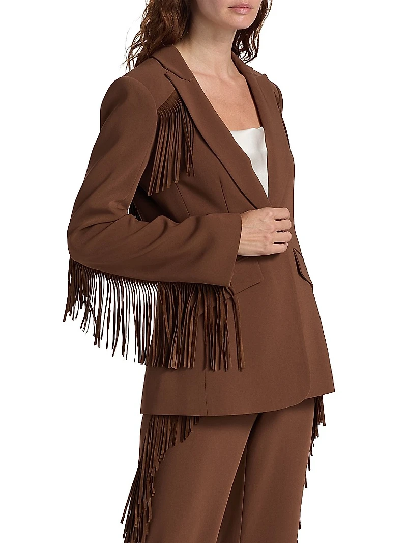 Cheyenne Suede Fringe Blazer