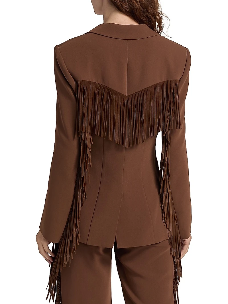 Cheyenne Suede Fringe Blazer