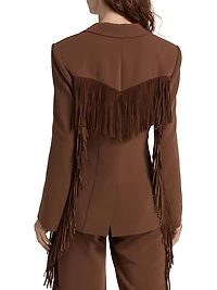 Cheyenne Suede Fringe Blazer