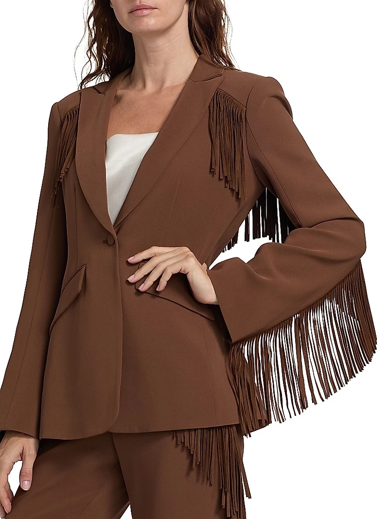Cheyenne Suede Fringe Blazer