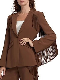 Cheyenne Suede Fringe Blazer