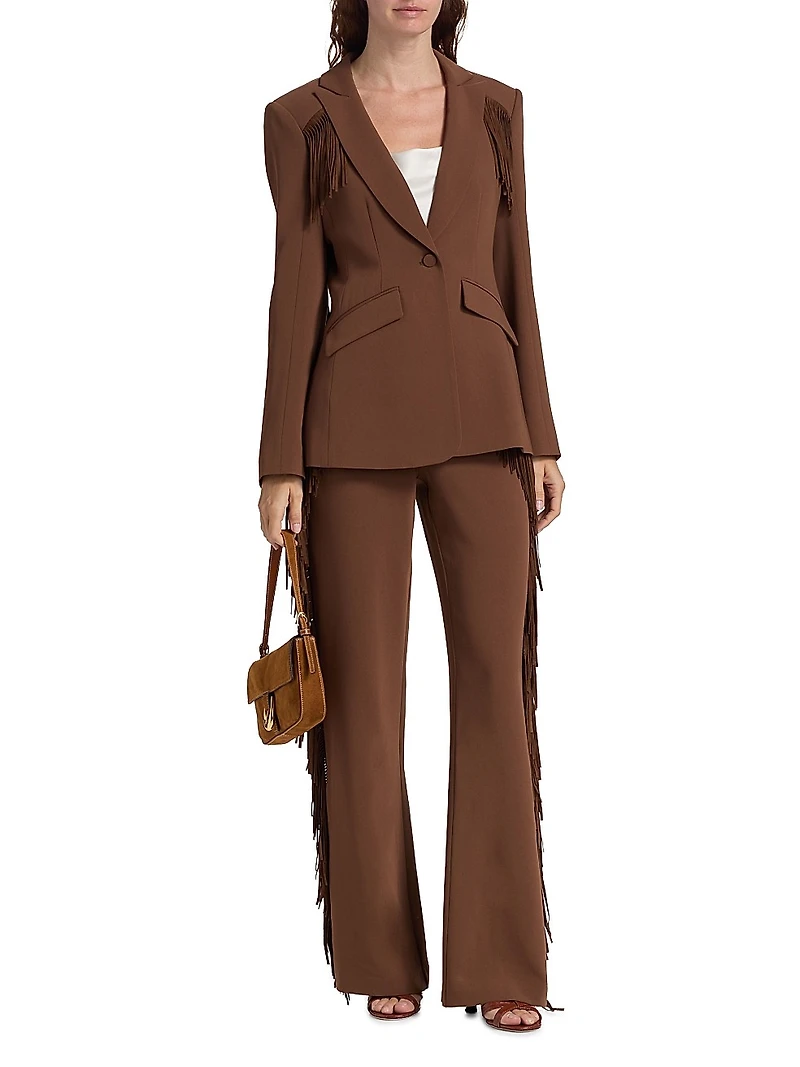 Cheyenne Suede Fringe Blazer