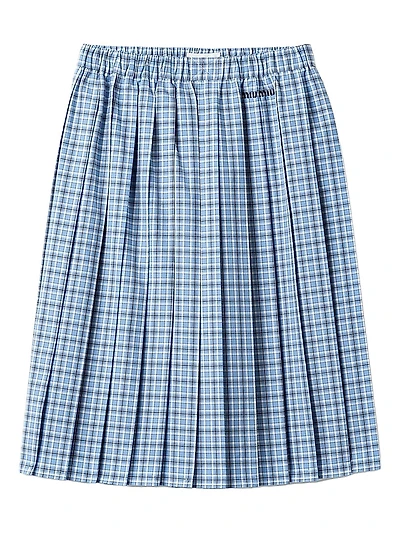 Pleated Check Skirt