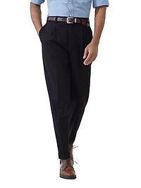 Wool and Cashmere Combed Flannel Leisure Fit Trousers