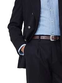 Wool and Cashmere Combed Flannel Leisure Fit Trousers