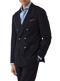 Flannel One and a Half Breasted Deconstructed Blazer