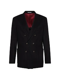 Flannel One and a Half Breasted Deconstructed Blazer