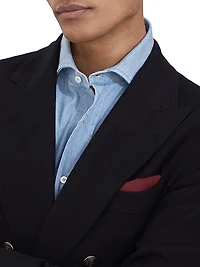 Flannel One and a Half Breasted Deconstructed Blazer