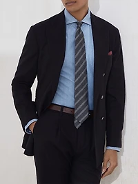 Flannel One and a Half Breasted Deconstructed Blazer