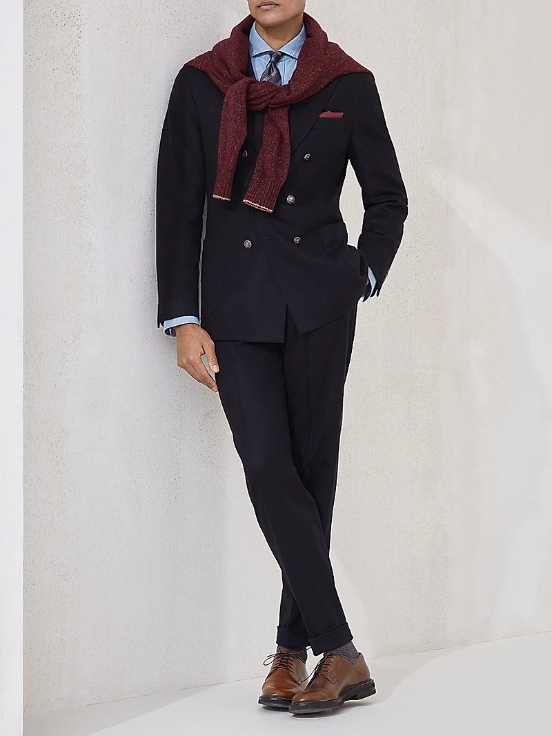 Flannel One and a Half Breasted Deconstructed Blazer