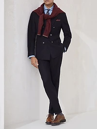 Flannel One and a Half Breasted Deconstructed Blazer