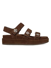 Kira Triple Strap Suede Sandals
