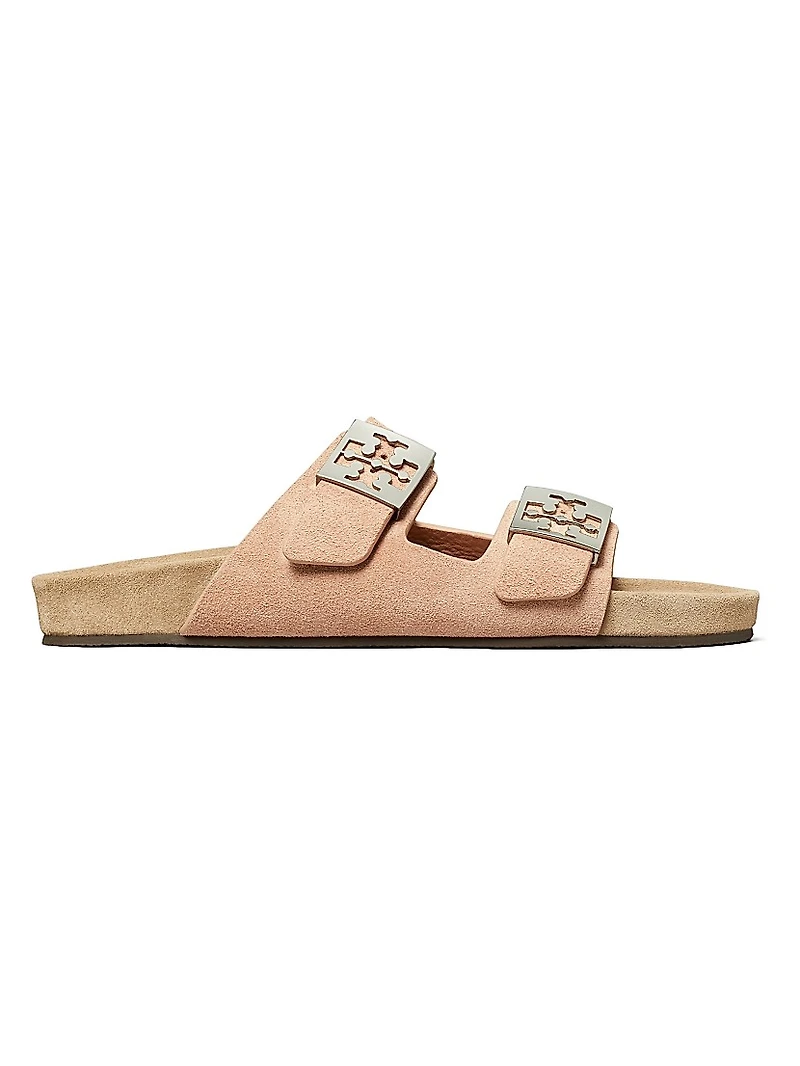 Mellow Logo-Detail Suede Sandals