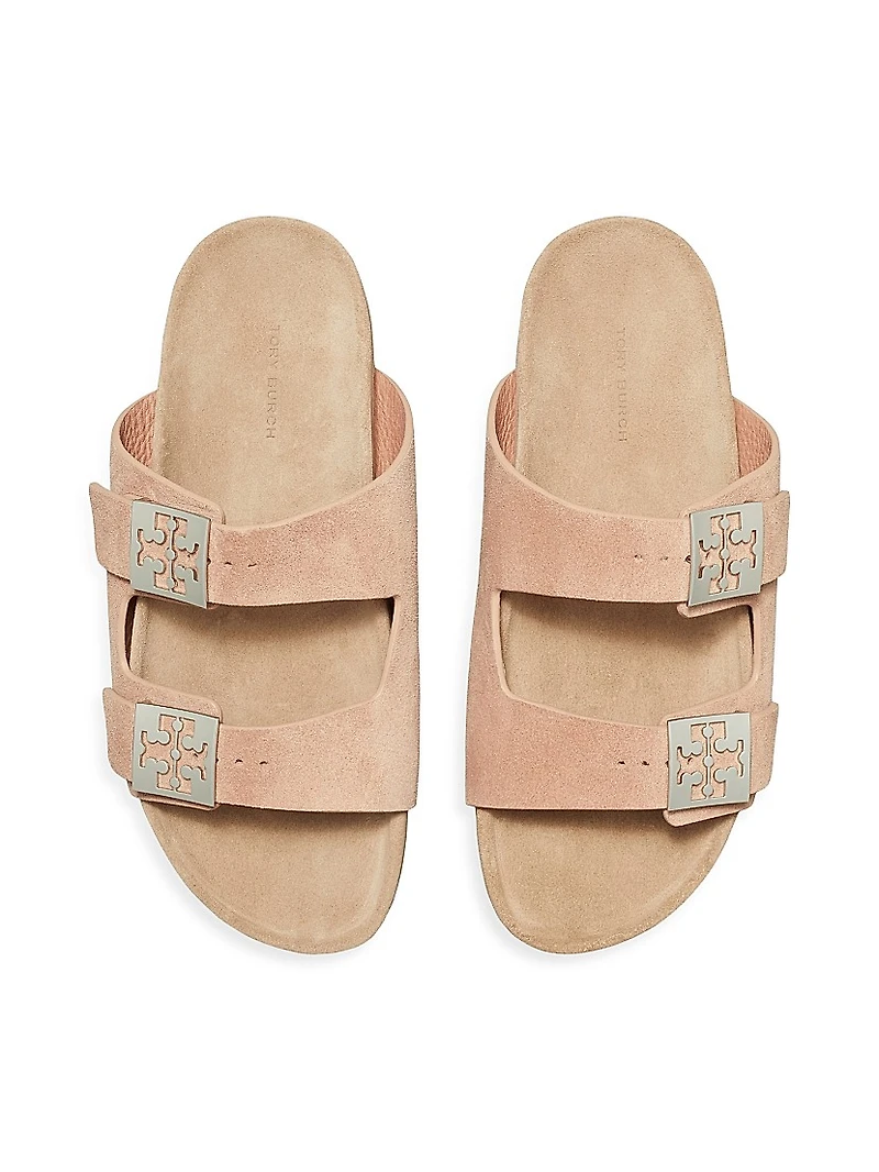 Mellow Logo-Detail Suede Sandals