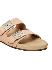 Mellow Logo-Detail Suede Sandals