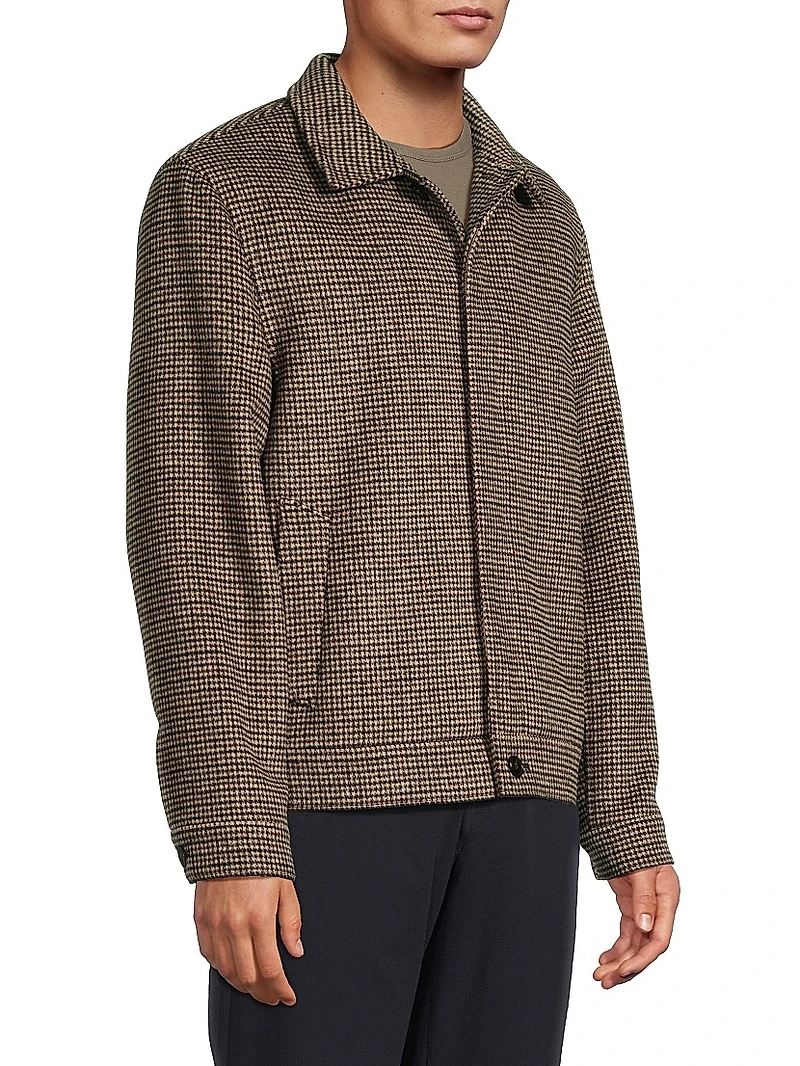 Houndstooth Bomber Jacket