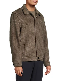 Houndstooth Bomber Jacket