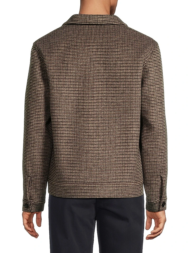 Houndstooth Bomber Jacket