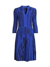 Missy Knit Fit-And-Flare Midi-Dress