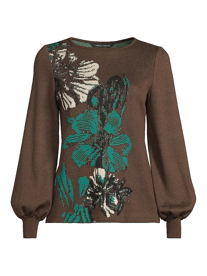Missy Floral Jacquard Sweater