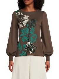 Missy Floral Jacquard Sweater