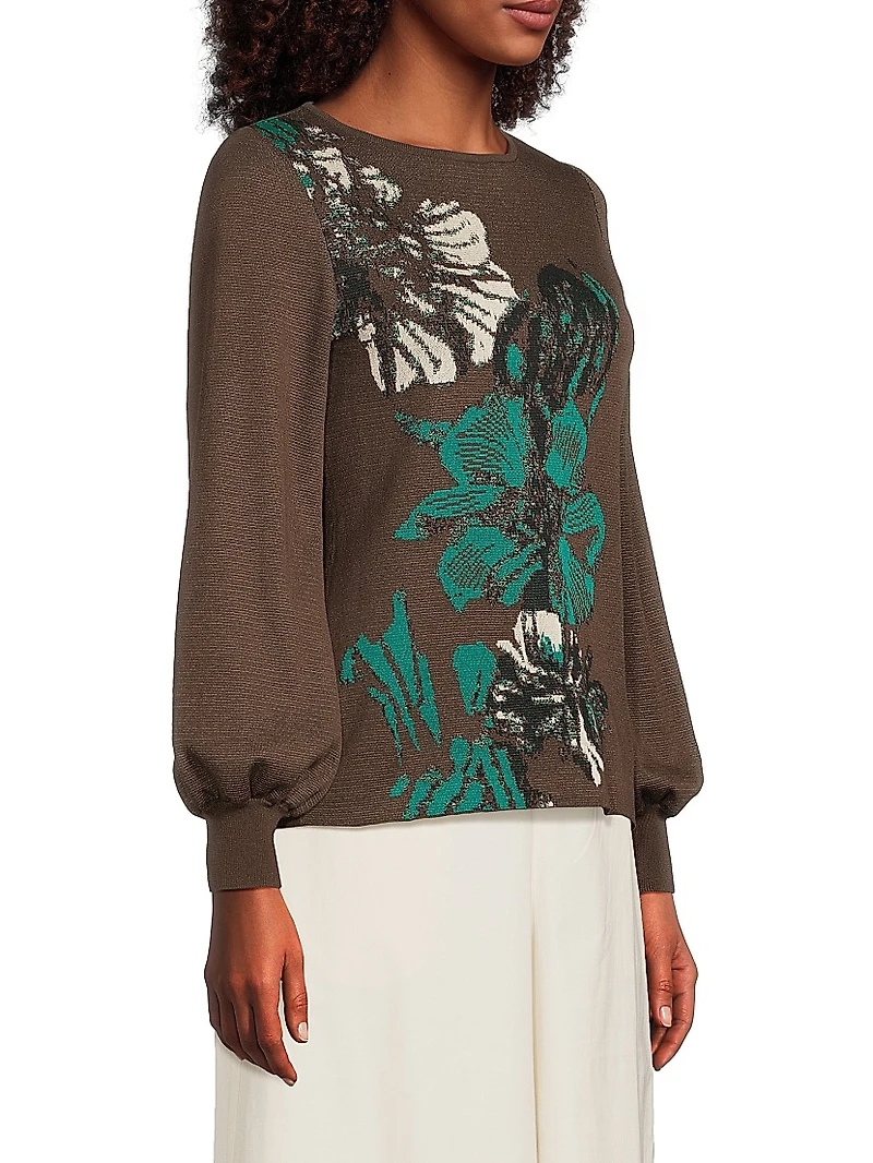 Missy Floral Jacquard Sweater
