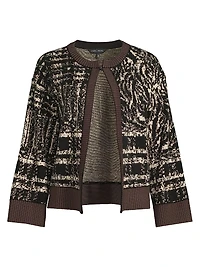 Missy Jacquard Knit Cardigan