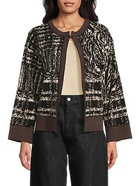 Missy Jacquard Knit Cardigan
