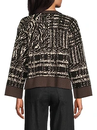 Missy Jacquard Knit Cardigan