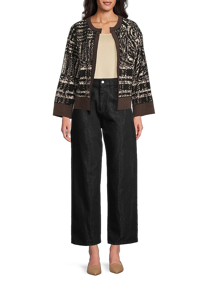 Missy Jacquard Knit Cardigan