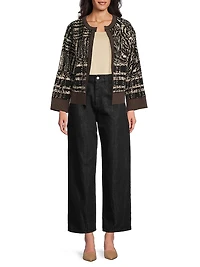 Missy Jacquard Knit Cardigan