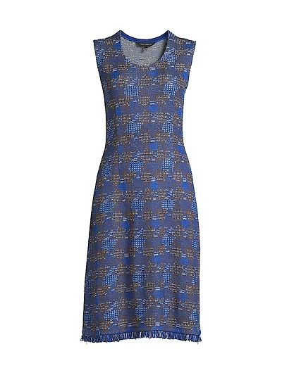 Missy Tweed Knit Sheath Knee-Length Dress