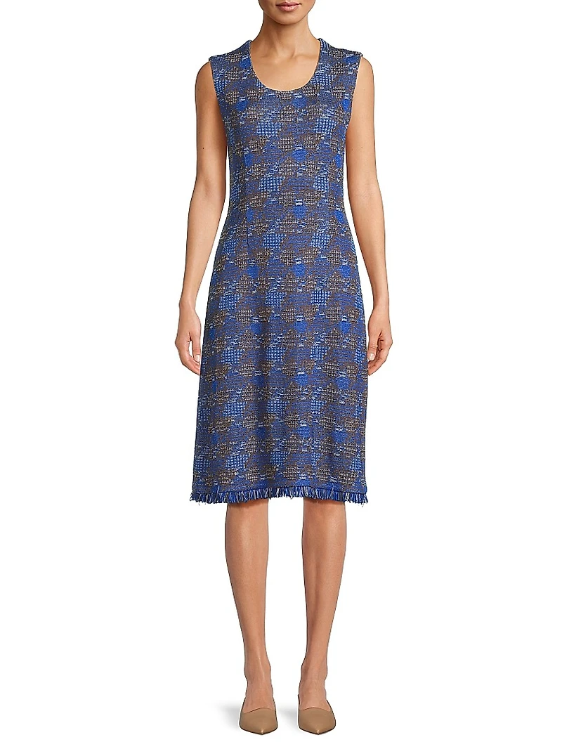 Missy Tweed Knit Sheath Knee-Length Dress
