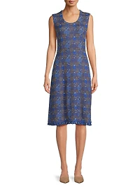 Missy Tweed Knit Sheath Knee-Length Dress
