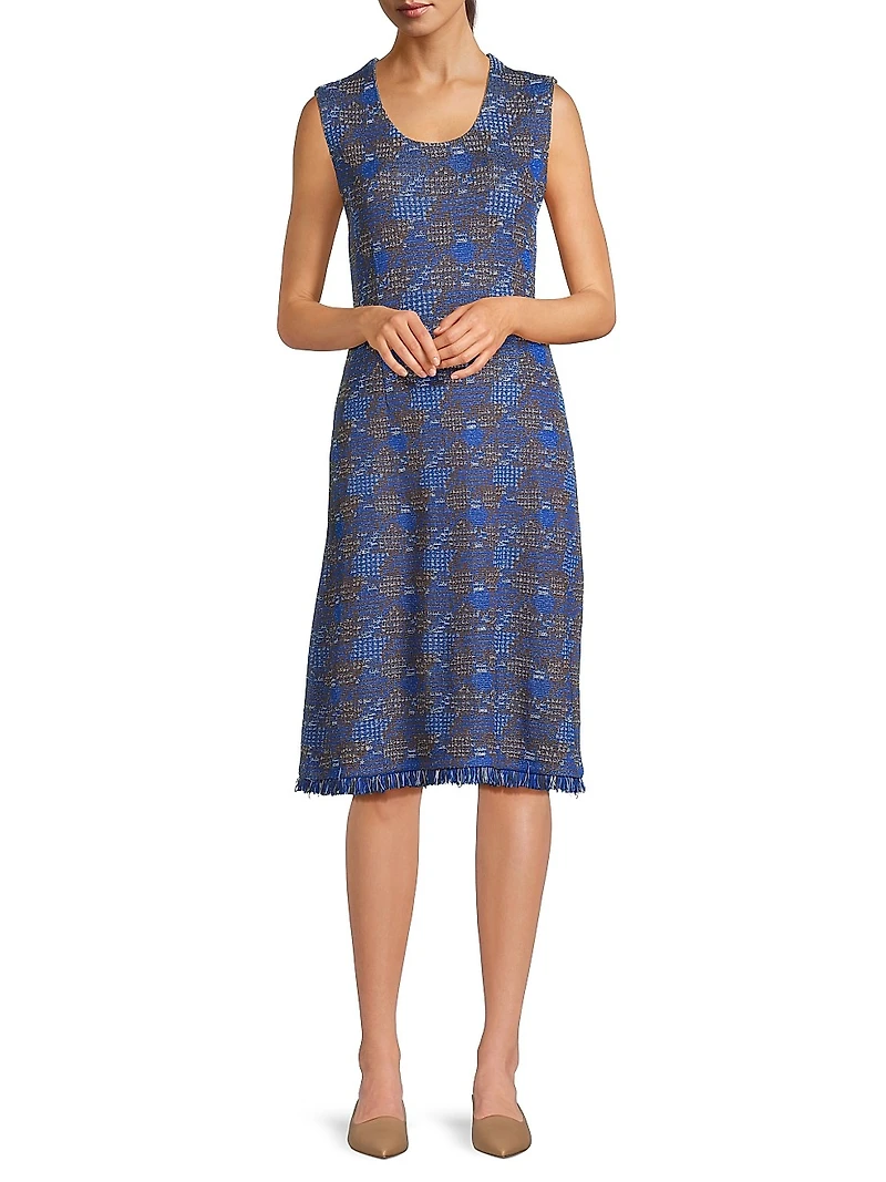 Missy Tweed Knit Sheath Knee-Length Dress
