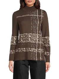 Missy Striped Mock Turtleneck Sweater