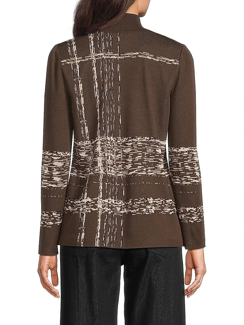 Missy Striped Mock Turtleneck Sweater