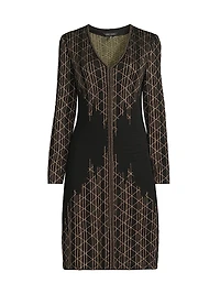 Missy Lurex-Knit Sheath Knee-Length Dress