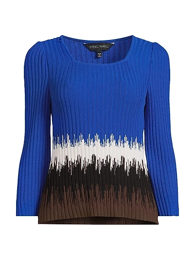 Missy Ombré Rib-Knit Sweater