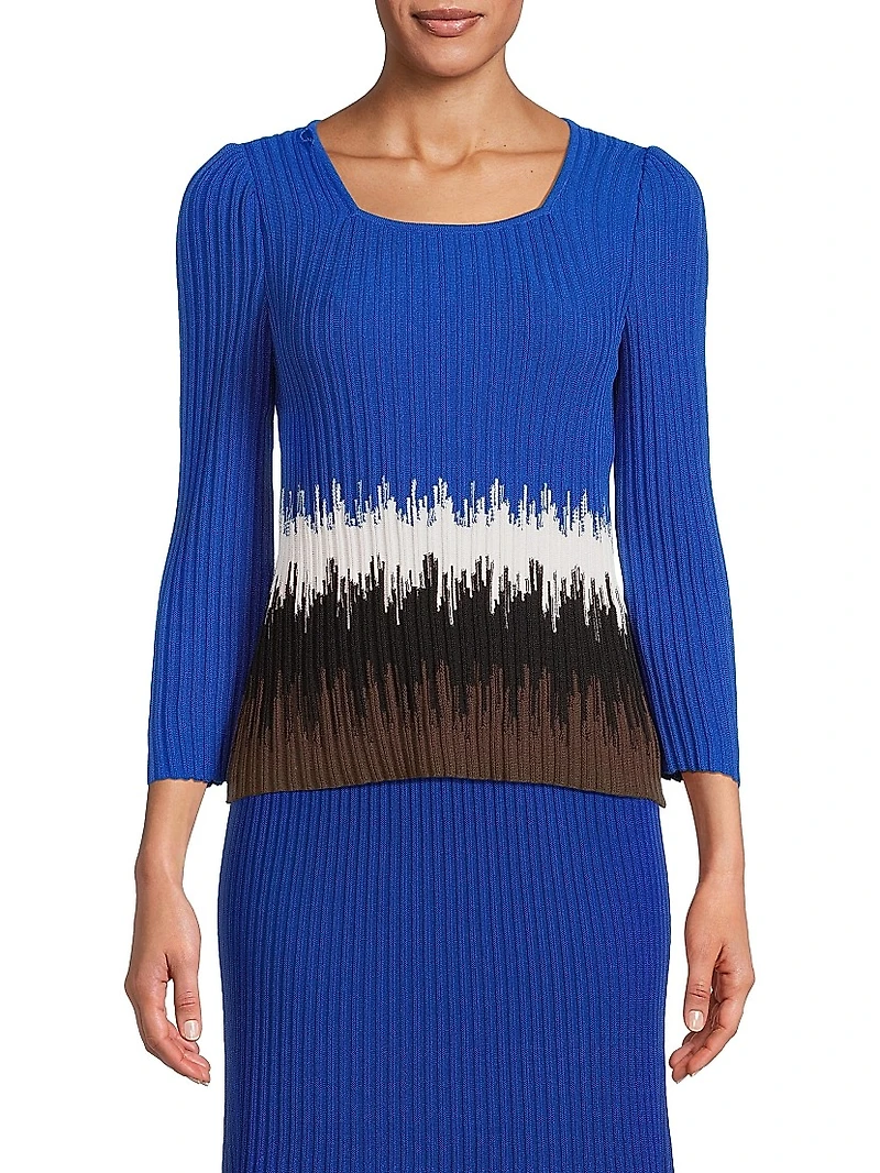 Missy Ombré Rib-Knit Sweater