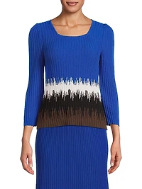 Missy Ombré Rib-Knit Sweater